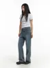 Washed Straight Leg Jeans CF401 sold by Lewkin