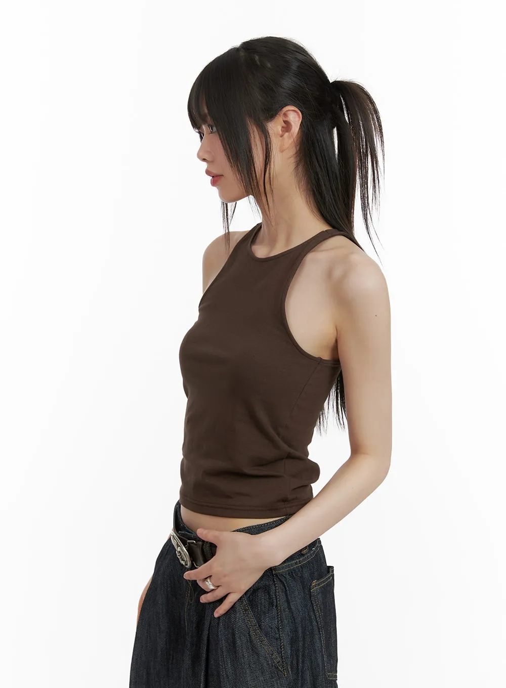 Basic Cotton Tank Top CA418 sold by Lewkin product image thumbnail 4