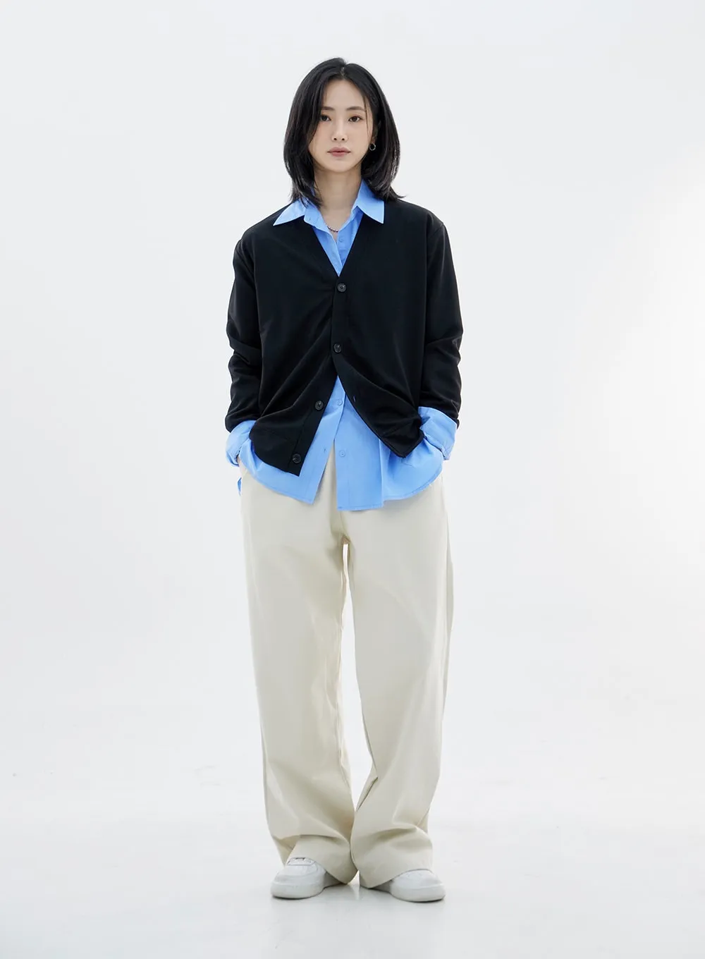 Oversize Basic Button Cardigan OS30 sold by Lewkin product image thumbnail 2