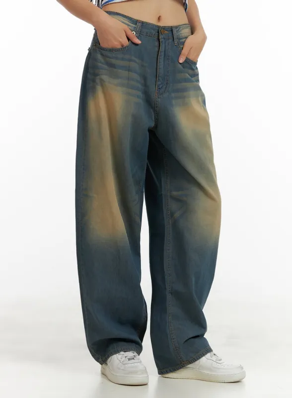 Wide Washed Jeans CU414 sold by Lewkin