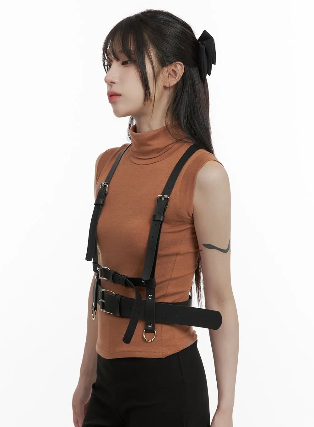 Faux Leather Harness Belt OA425 sold by Lewkin product image thumbnail 3