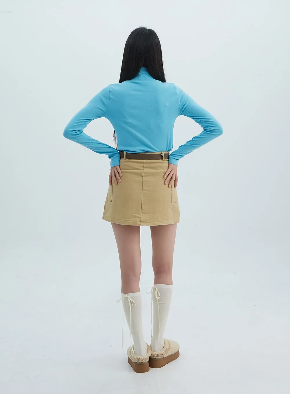 Cargo Mini Skirt with Belt ON307 sold by Lewkin product image thumbnail 3