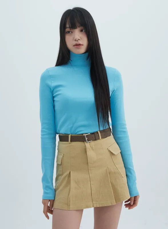 Cargo Mini Skirt with Belt ON307 sold by Lewkin