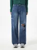 Ripped Knee Mid-Wash Jeans CA305 sold by Lewkin