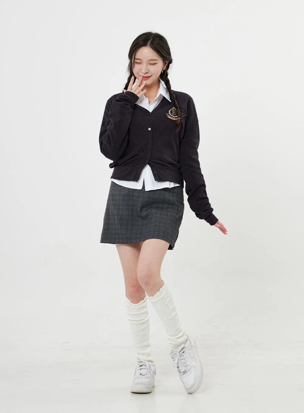 Check Pattern Mini Skirt BO25 sold by Lewkin product image thumbnail 3