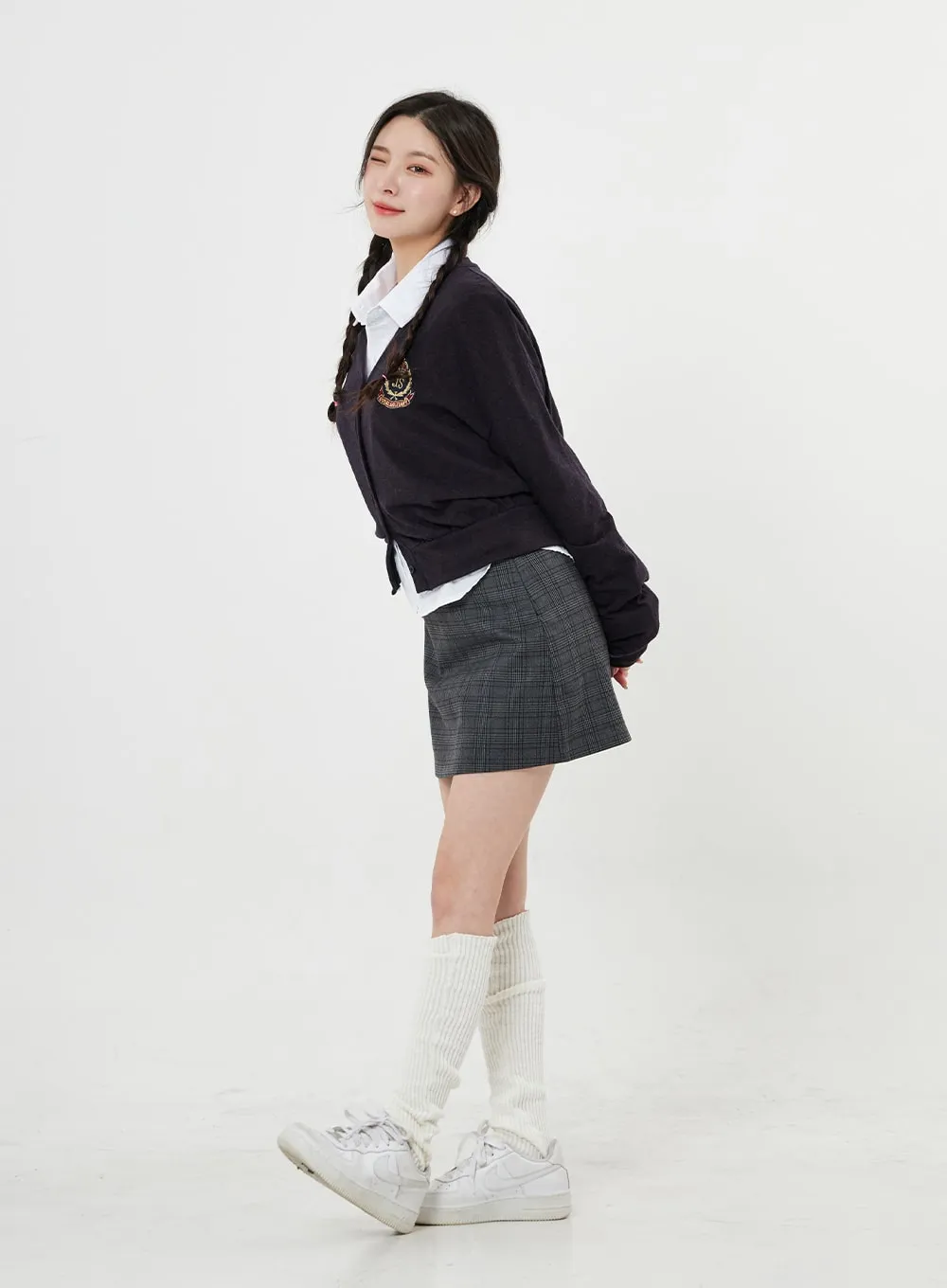 Check Pattern Mini Skirt BO25 sold by Lewkin product image thumbnail 5