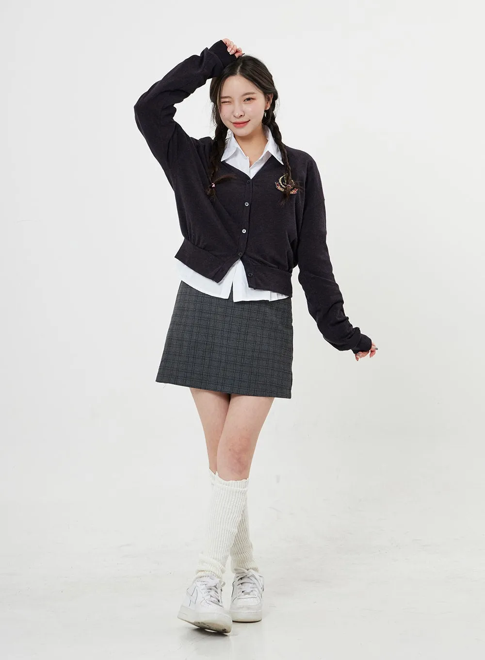 Check Pattern Mini Skirt BO25 sold by Lewkin