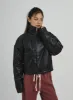 Faux Leather Puffer Jacket CN28 sold by Lewkin