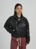 Faux Leather Puffer Jacket CN28 sold by Lewkin