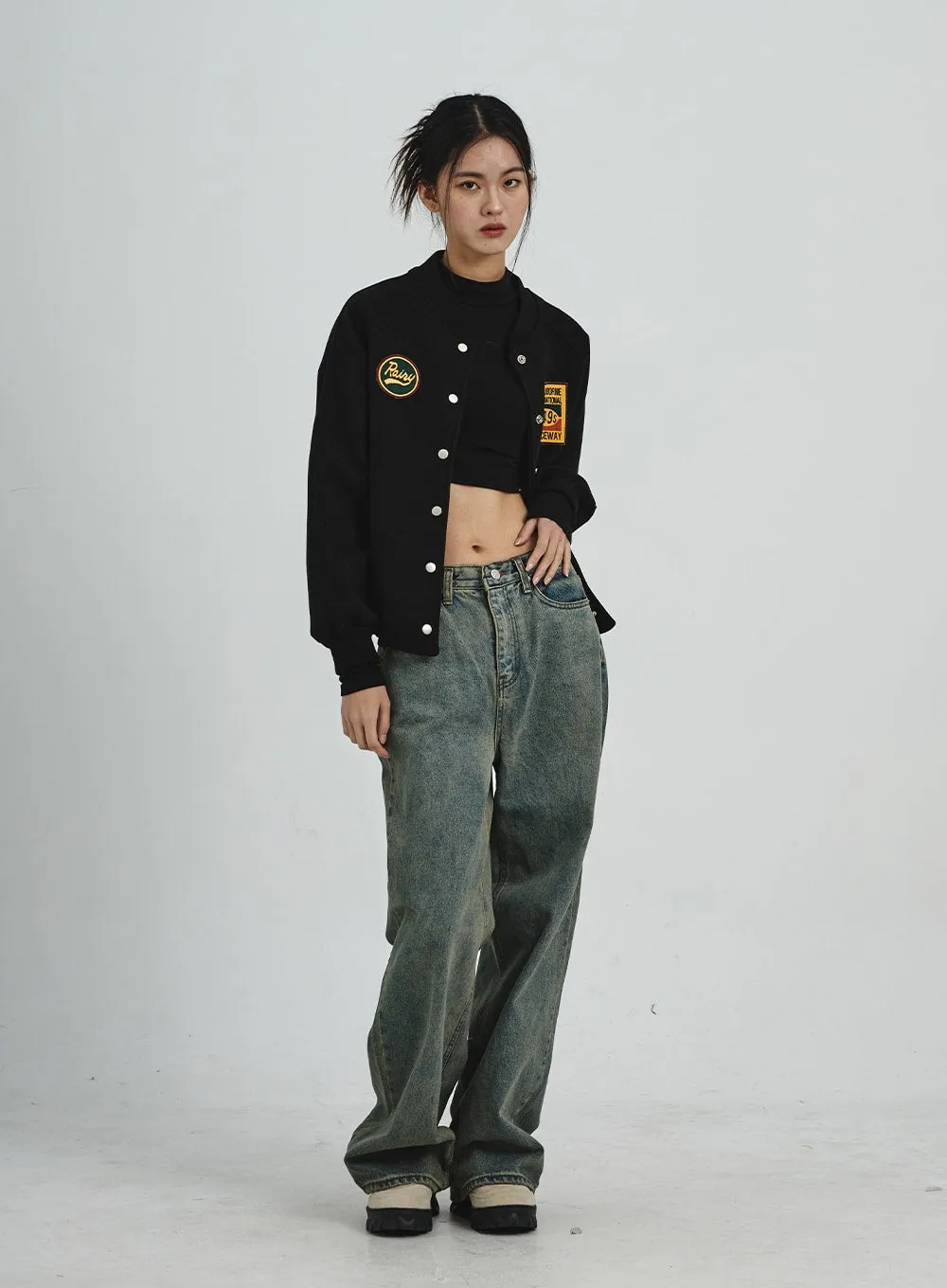 Vintage Washing Wide Leg Jeans CD06 sold by Lewkin product image thumbnail 3