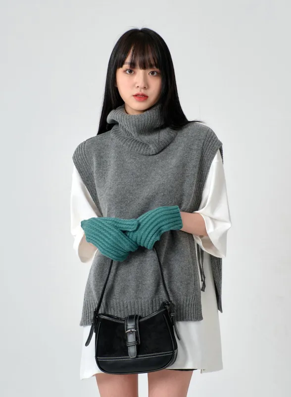 Turtleneck Cashmere Wool Vest OD01 sold by Lewkin