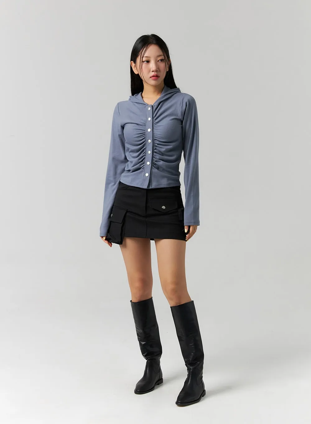 Cargo Pocketed Mini Skirt CS312 sold by Lewkin product image thumbnail 4