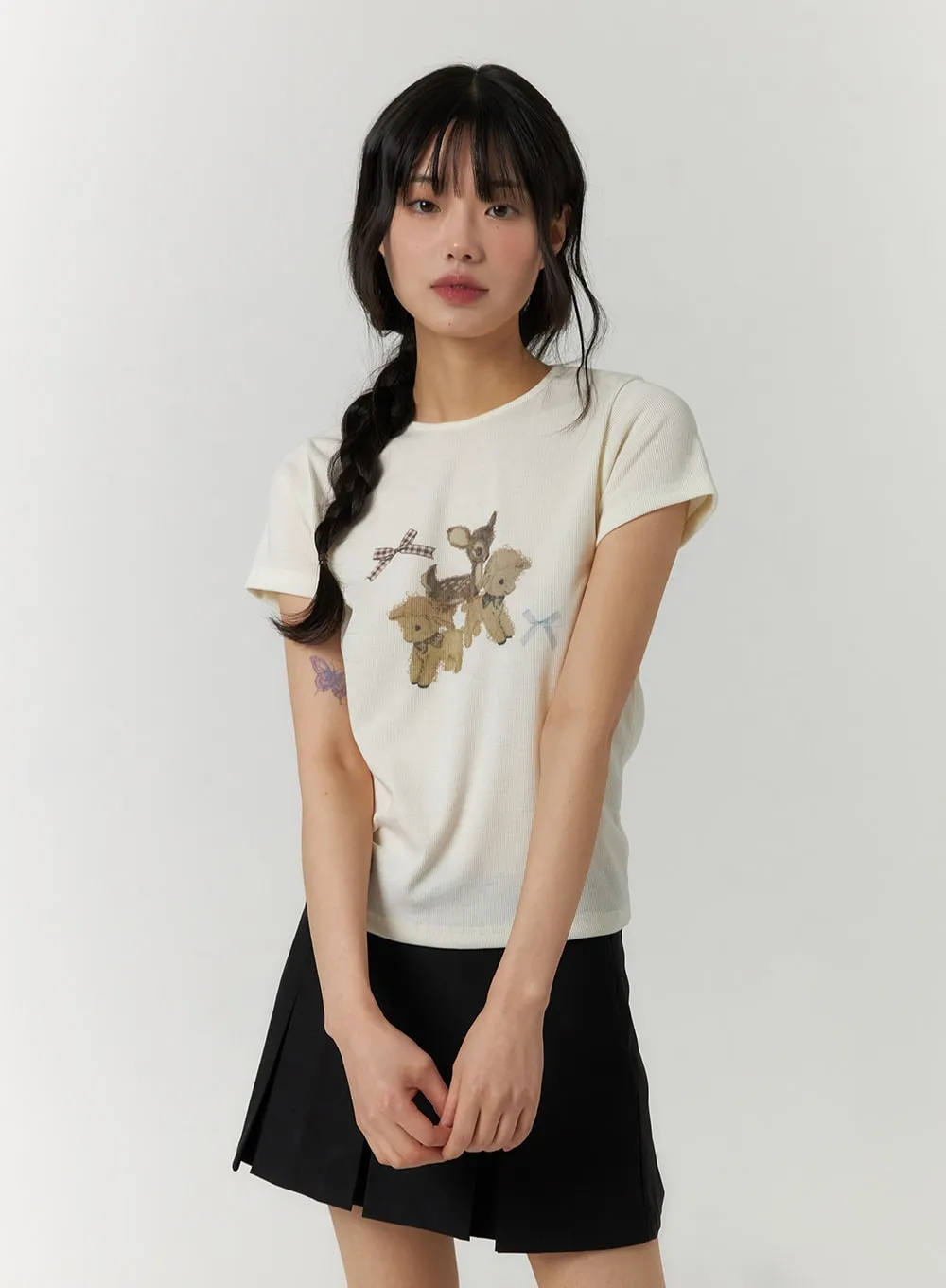 Animal Graphic Short Sleeve Tee CF407 sold by Lewkin product image thumbnail 4
