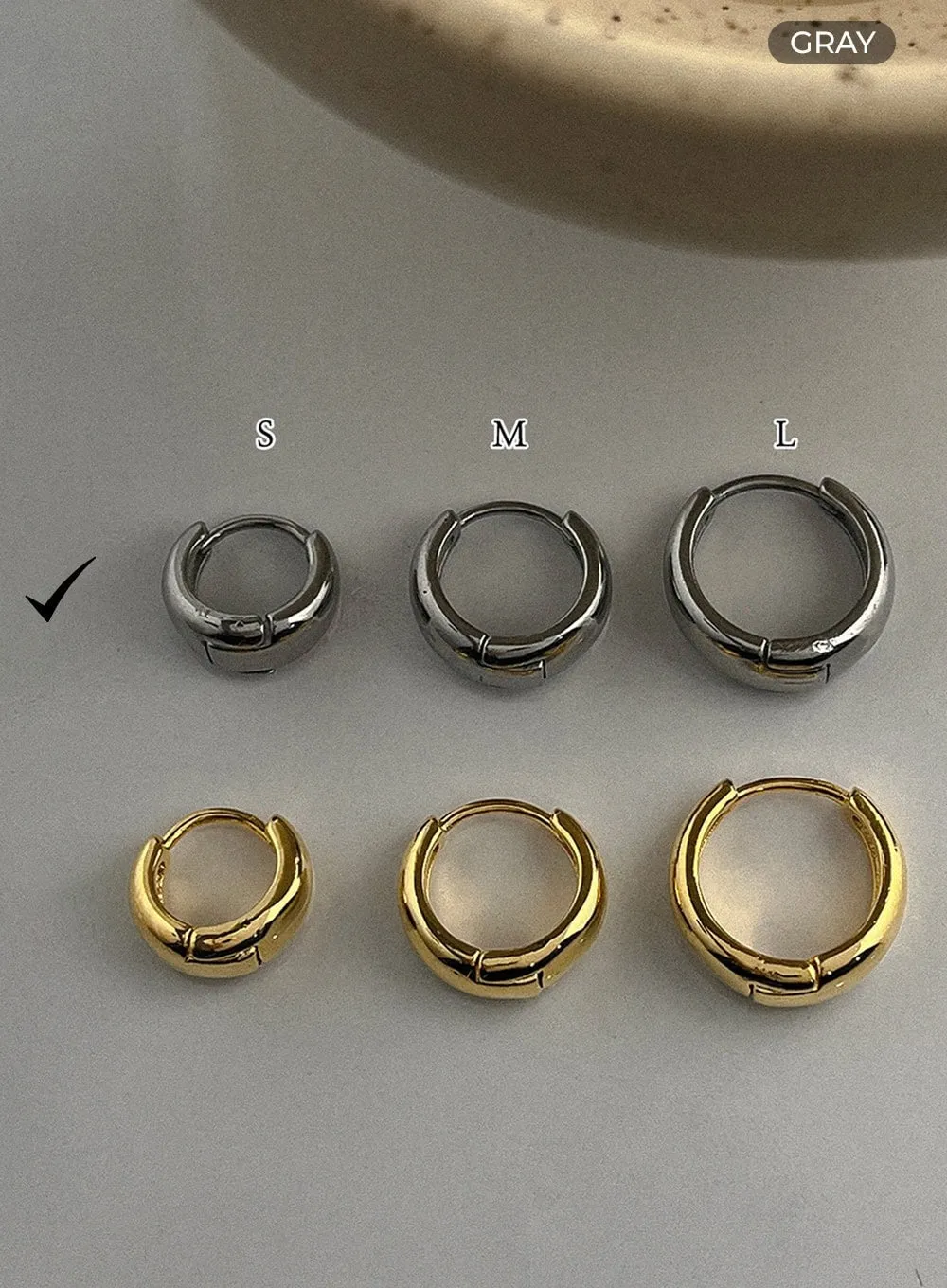 Bold Ring Earrings IL415 sold by Lewkin product image thumbnail 4