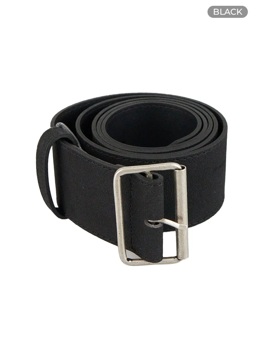 Solid Suede Buckle Belt CU425 sold by Lewkin product image thumbnail 5