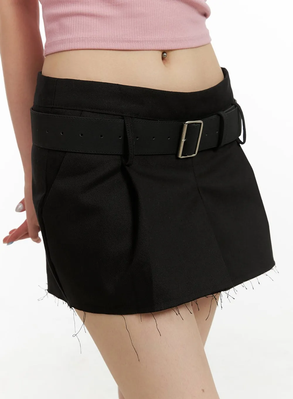 Solid Suede Buckle Belt CU425 sold by Lewkin product image thumbnail 4