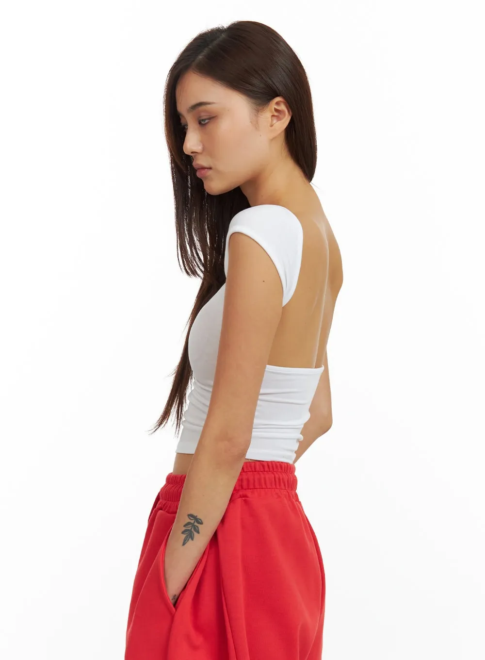 Cut Out Back Top IU329 sold by Lewkin product image thumbnail 5