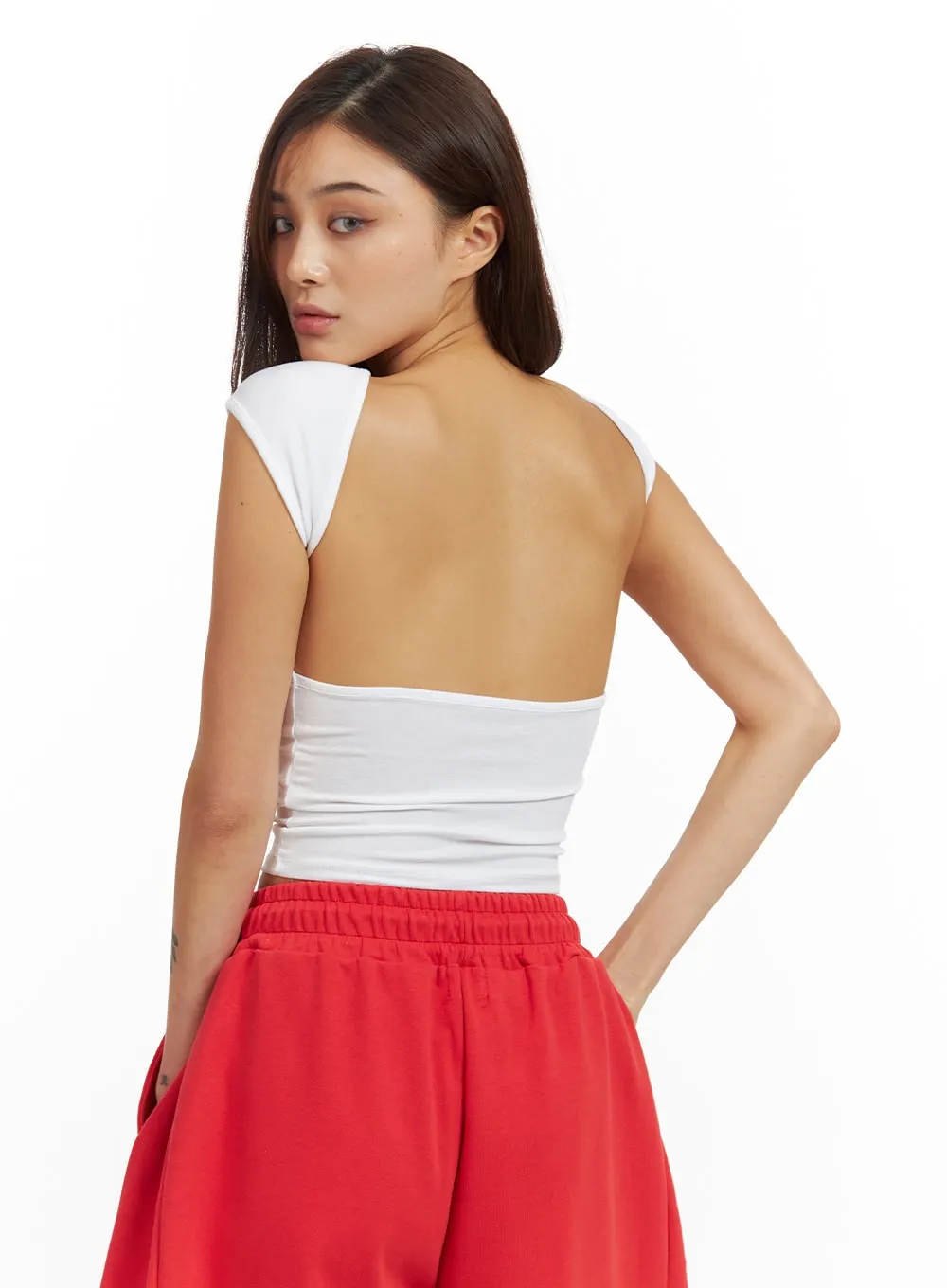 Cut Out Back Top IU329 sold by Lewkin