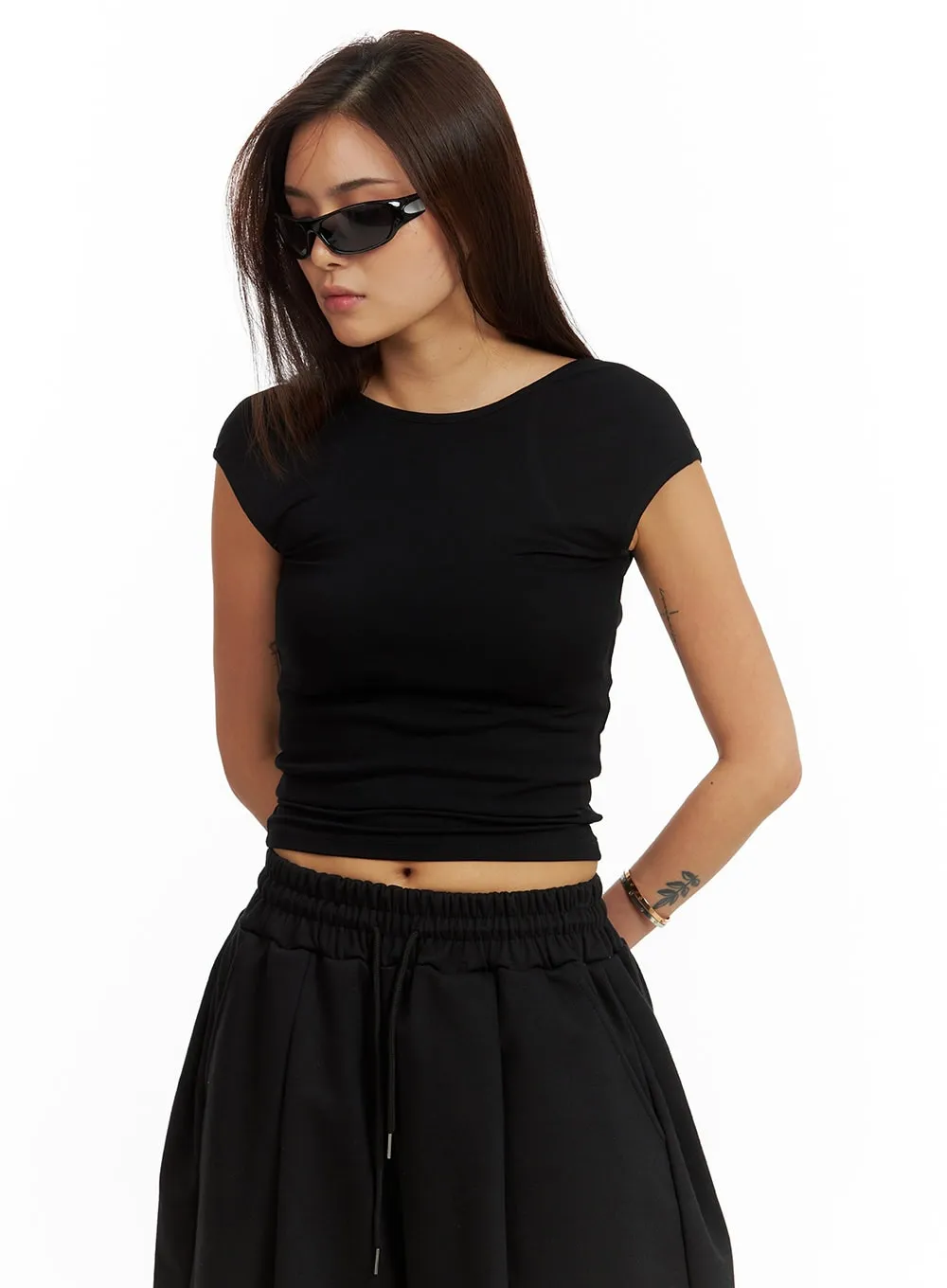 Cut Out Back Top IU329 sold by Lewkin product image thumbnail 2