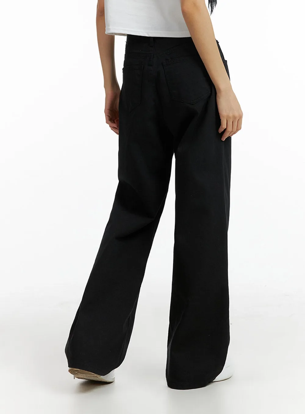 Solid Cotton Wide Leg Pants IF402 sold by Lewkin product image thumbnail 5