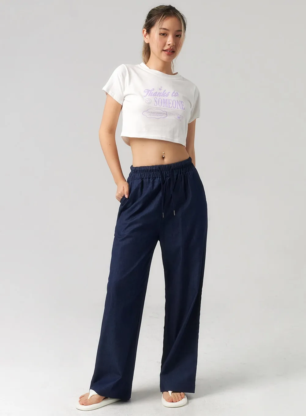 Denim Track Pants CU329 sold by Lewkin