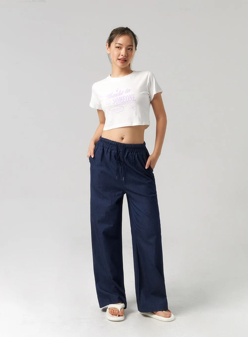 Denim Track Pants CU329 sold by Lewkin product image thumbnail 3
