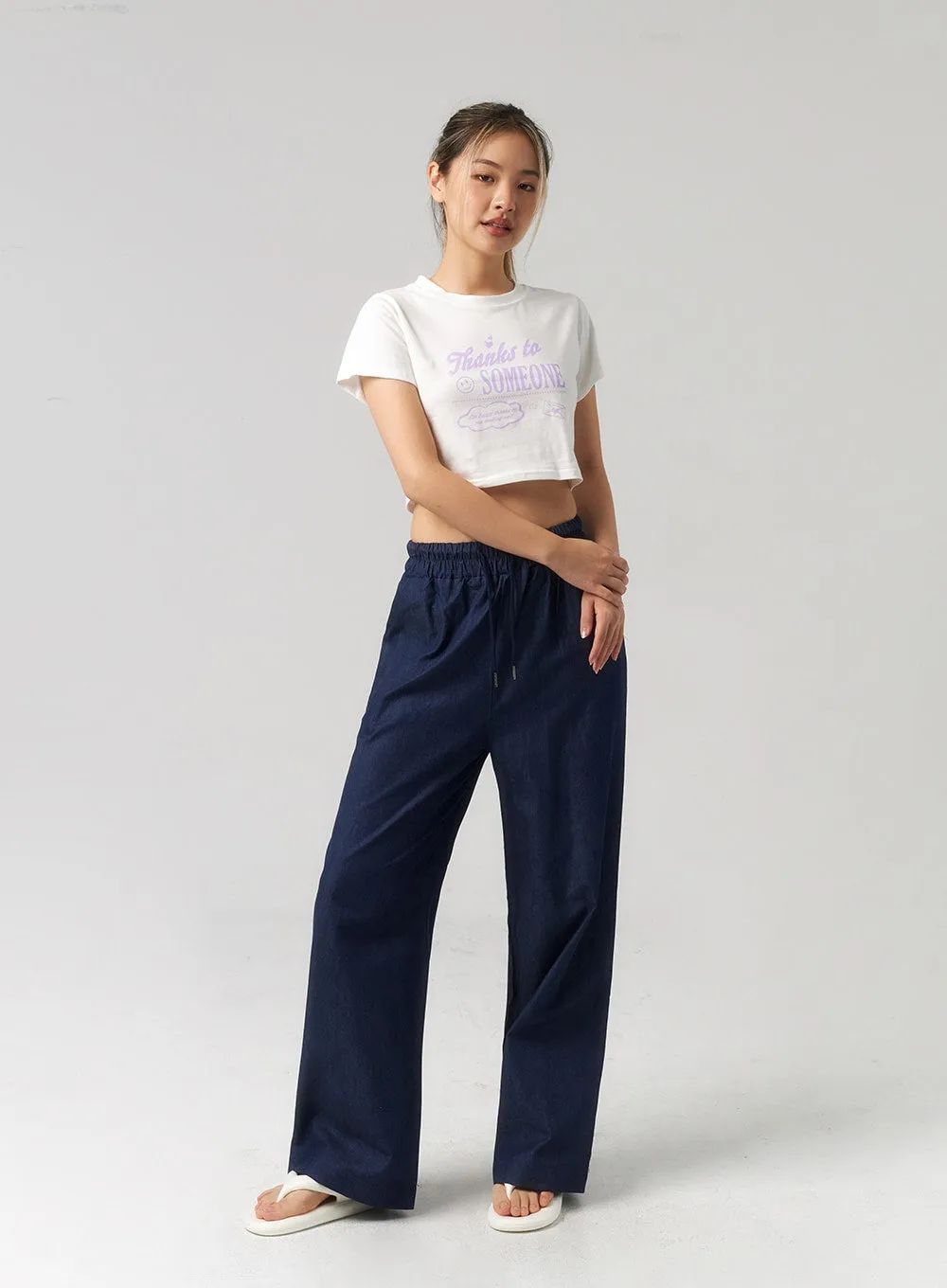 Denim Track Pants CU329 sold by Lewkin product image thumbnail 4