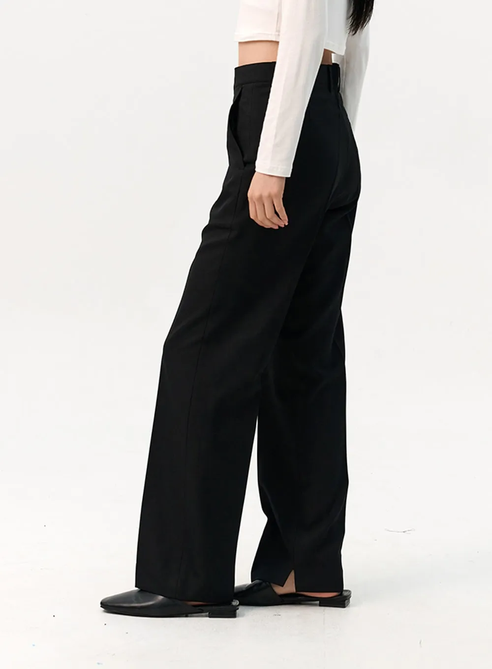 Solid Tailored Pants IO320 sold by Lewkin product image thumbnail 5