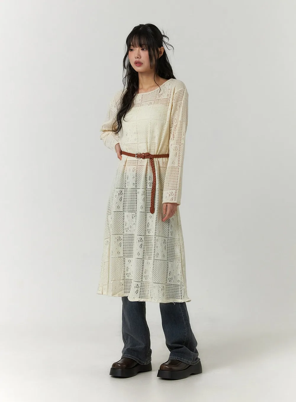 Mid Waist Zipper Flared Jeans CF406 sold by Lewkin product image thumbnail 2