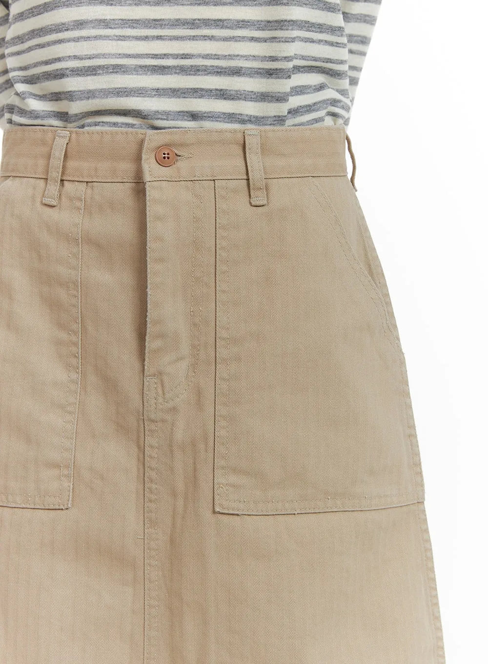 Solid Pocket Maxi Skirt CM413 sold by Lewkin product image thumbnail 4