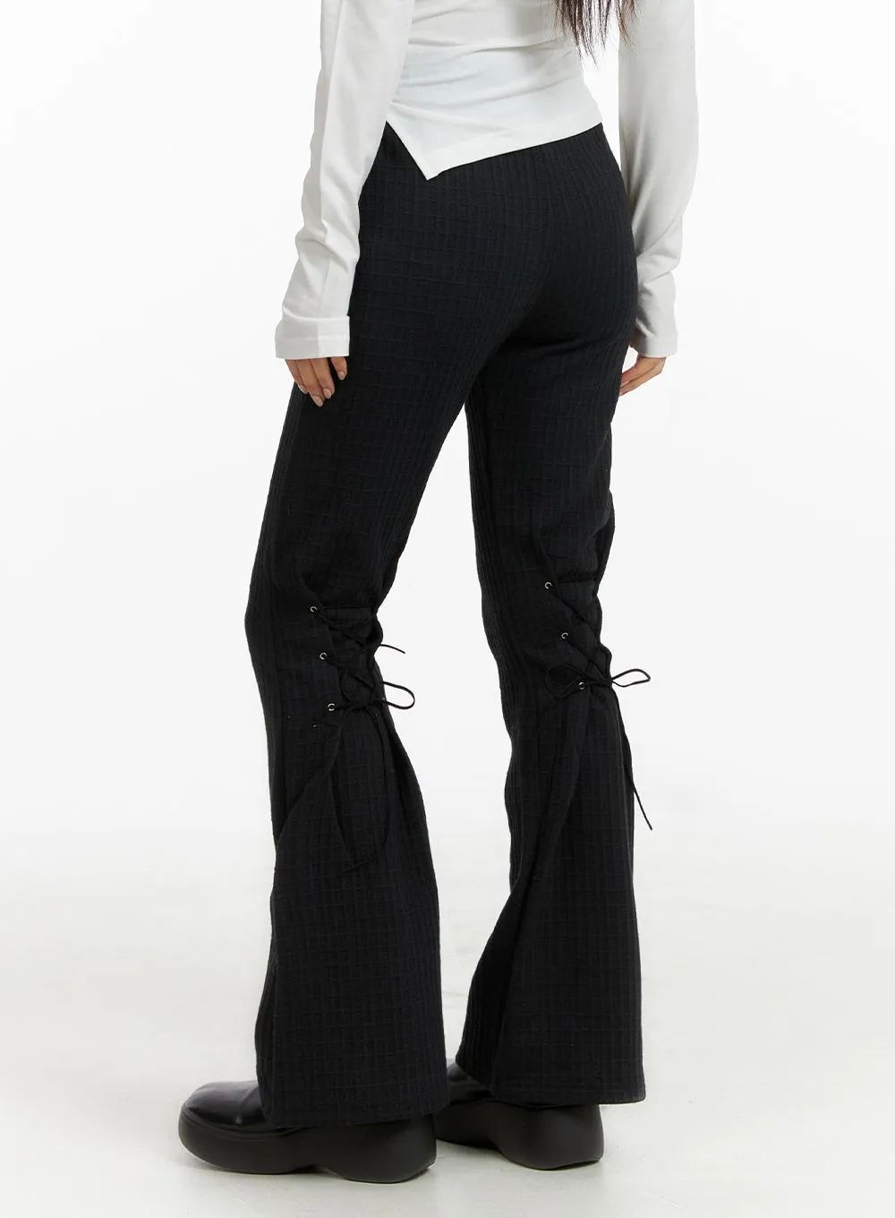 Back X Strap Bootcut Pants CF408 sold by Lewkin product image thumbnail 4