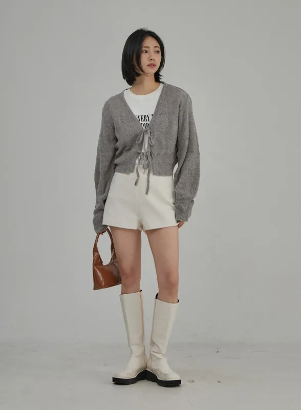 Tweed High Waist Shorts OJ304 sold by Lewkin