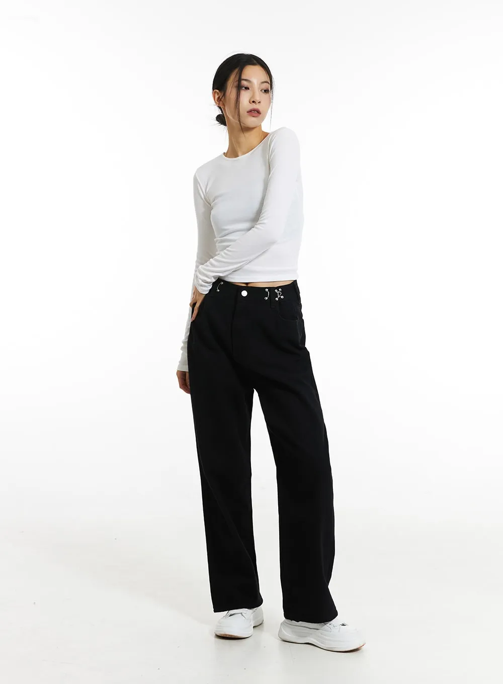 Open Back Long Sleeve Tee IN308 sold by Lewkin product image thumbnail 2