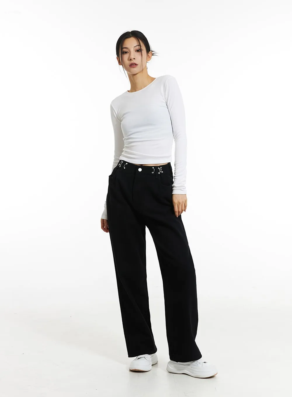 Open Back Long Sleeve Tee IN308 sold by Lewkin product image thumbnail 5