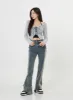 Neck Strap Crop Top And Long Sleeve Cross String Crop Top Set BO25 sold by Lewkin