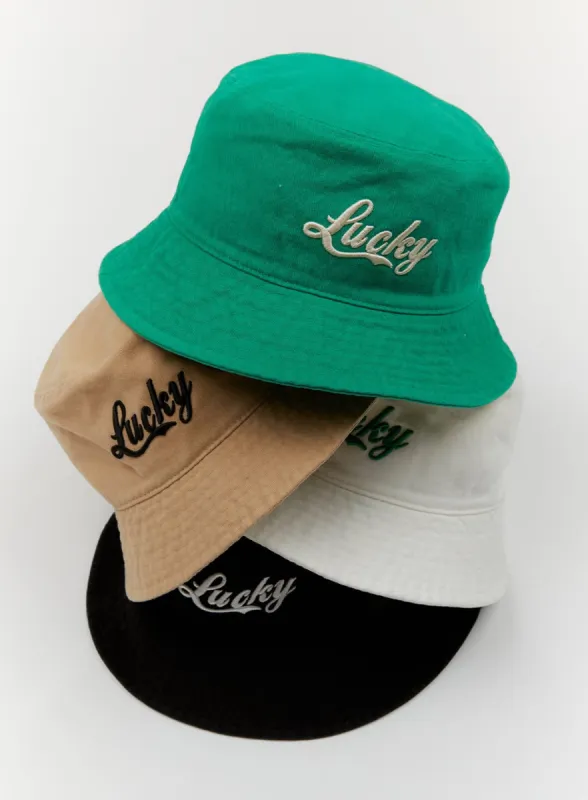 Lucky Lettering Bucket Hat (UNISEX) IU419 sold by Lewkin