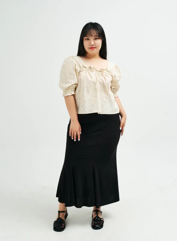Plus Tight Mermaid Fit Maxi Skirt IY24 sold by Lewkin