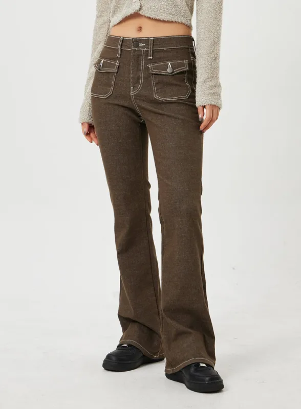 Twin Pocket Bootcut Pants CF328 sold by Lewkin