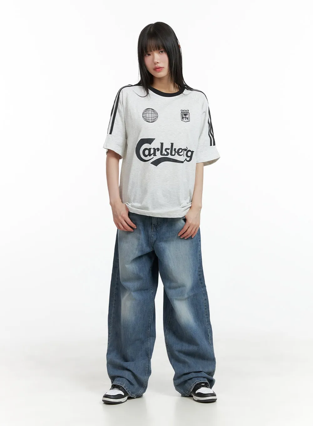 Oversized Blokette Cotton Graphic T-Shirt CL402 sold by Lewkin product image thumbnail 2