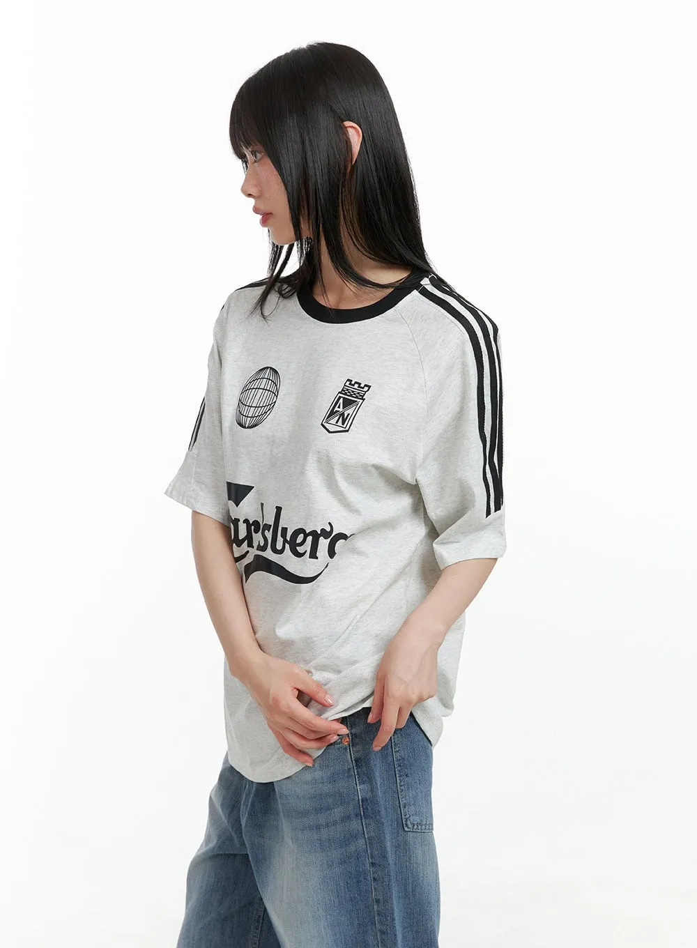 Oversized Blokette Cotton Graphic T-Shirt CL402 sold by Lewkin product image thumbnail 5