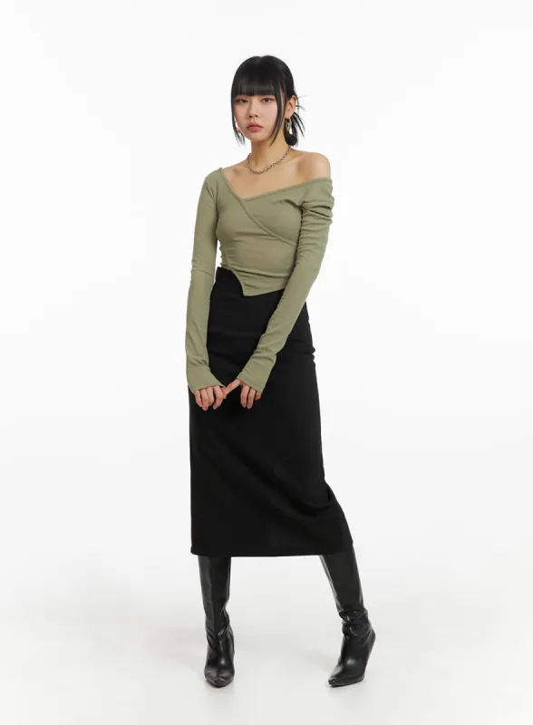 Basic Maxi Skirt IM414 sold by Lewkin