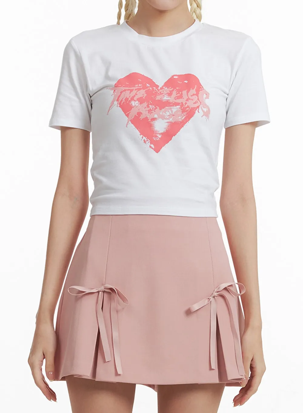 Heart Graphic T-Shirt IF408 sold by Lewkin product image thumbnail 3