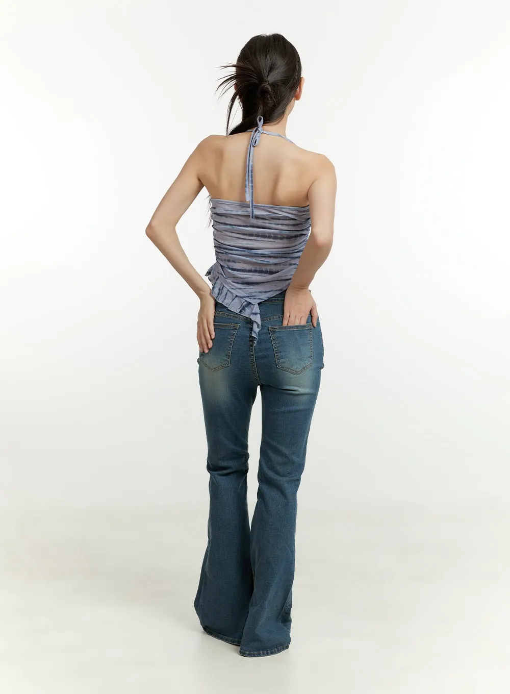 Basic Slim Fit Bootcut Jeans CU428 sold by Lewkin product image thumbnail 5