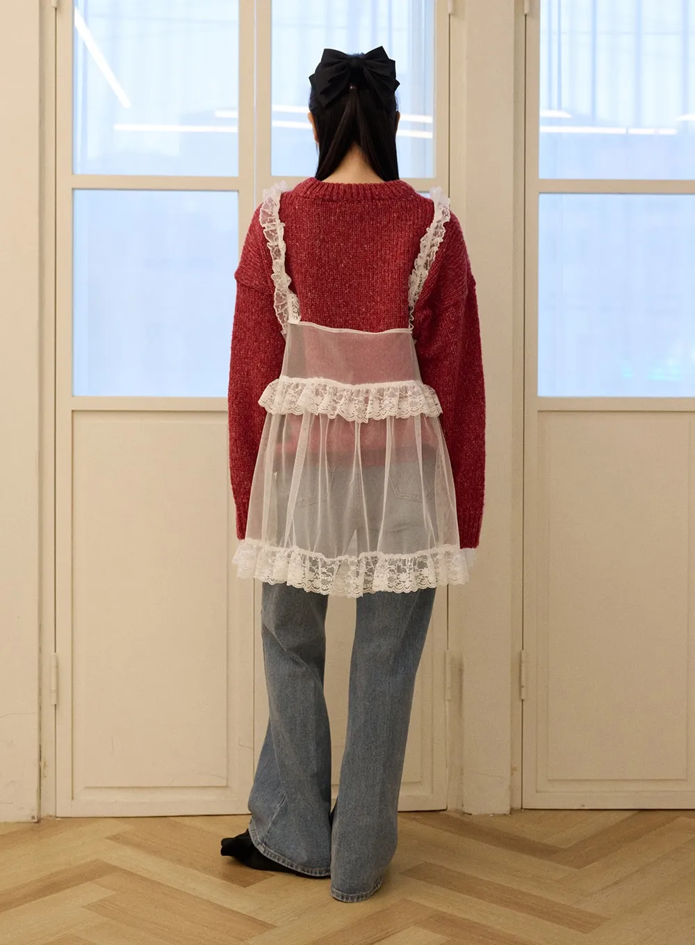 Embroidered Ruffle Lace Dress OD326 sold by Lewkin product image thumbnail 4