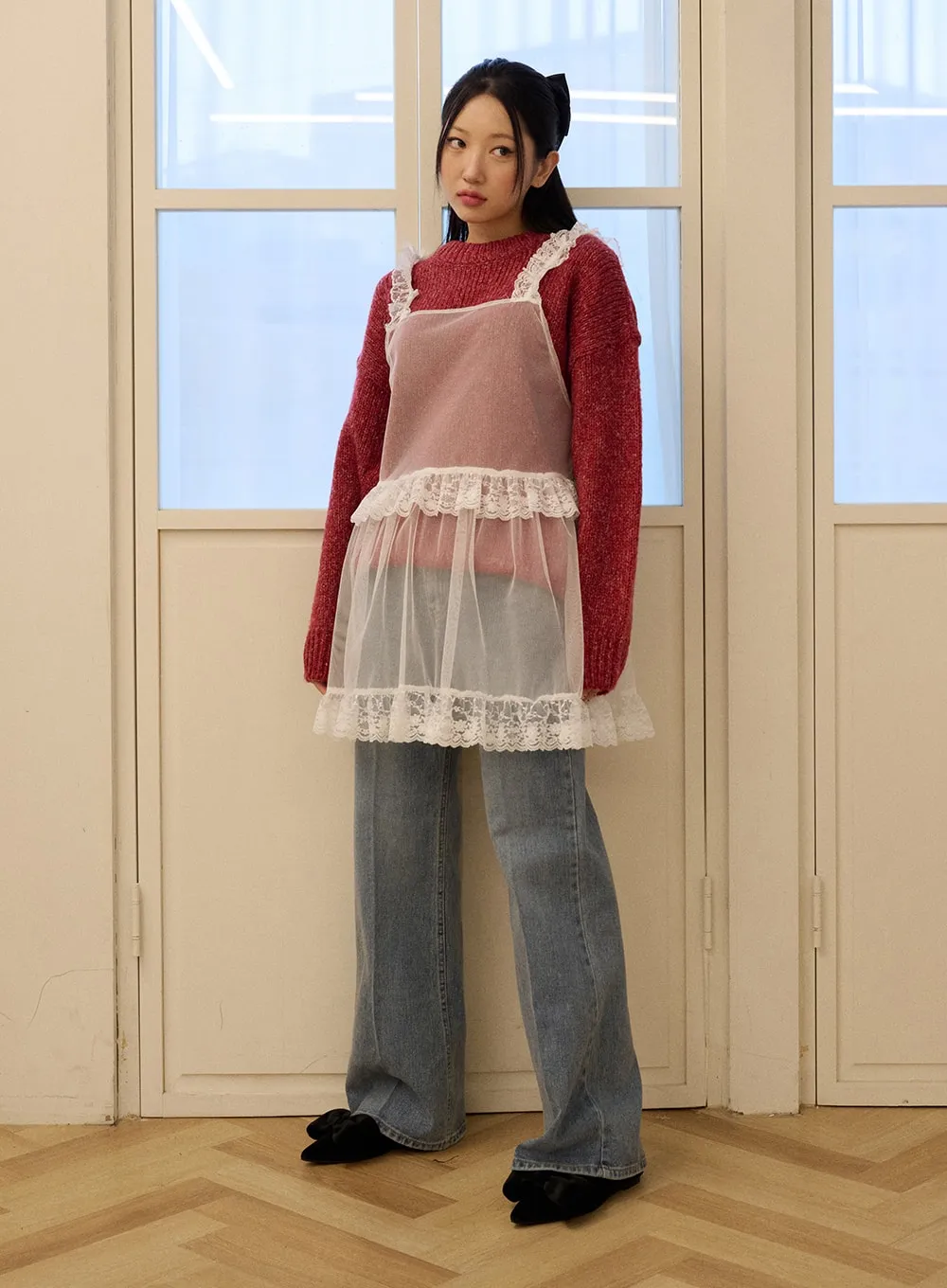 Embroidered Ruffle Lace Dress OD326 sold by Lewkin product image thumbnail 3