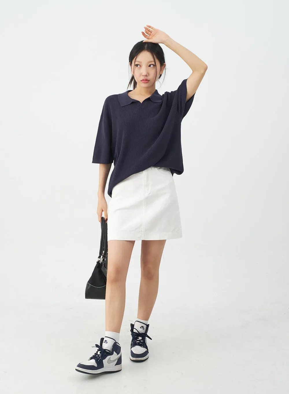 Everyday A Line Cotton Skirt CJ10 sold by Lewkin product image thumbnail 5