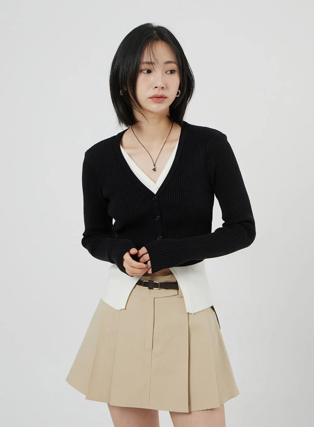 High Waist Pleated Mini Skirt OM306 sold by Lewkin product image thumbnail 3