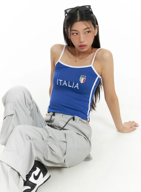Sporty Lettering Tank Top CA423 sold by Lewkin