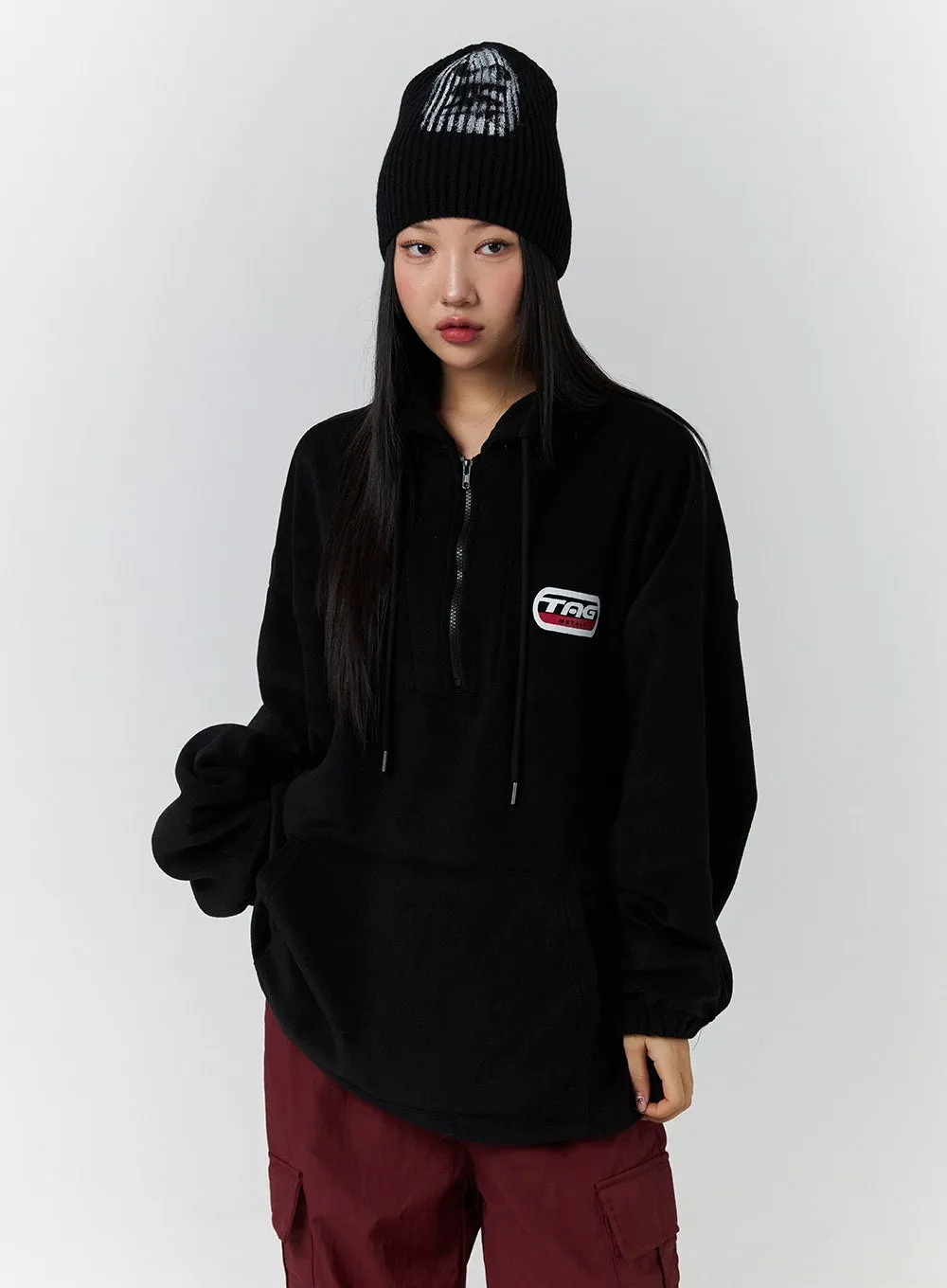 Collar Zipper Graphic Hoodie (UNISEX) CD329 sold by Lewkin product image thumbnail 4