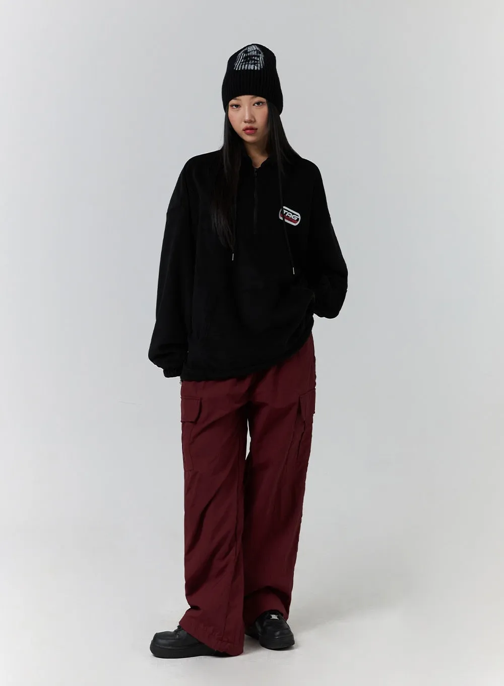 Collar Zipper Graphic Hoodie (UNISEX) CD329 sold by Lewkin product image thumbnail 2